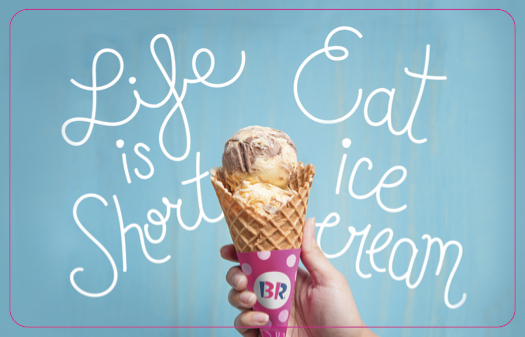 Baskin Robbins gift card